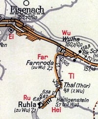 Streckenkarte von 1967
